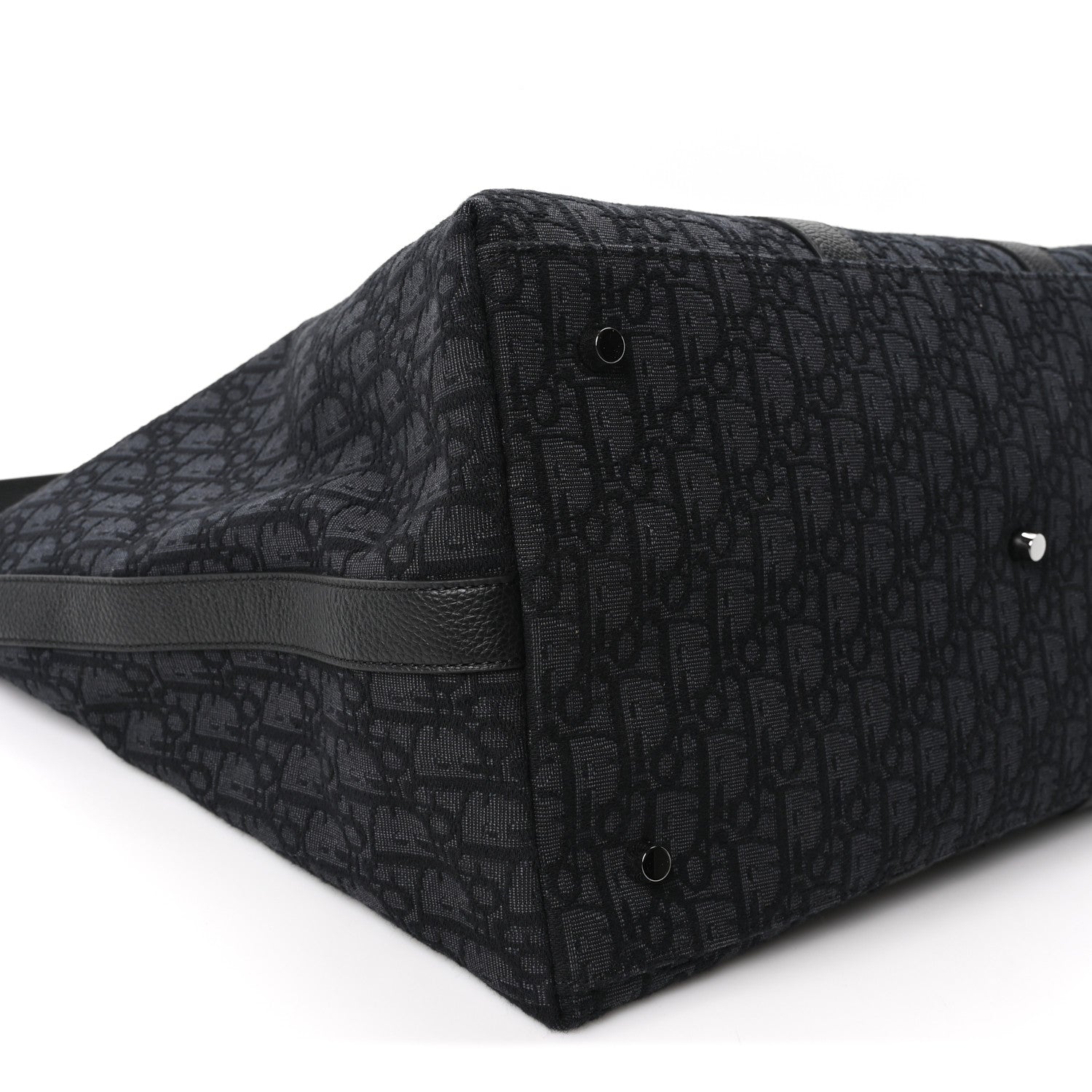Christian Dior Maxi Oblique Jacquard Weekender 40 Black 9 of 10