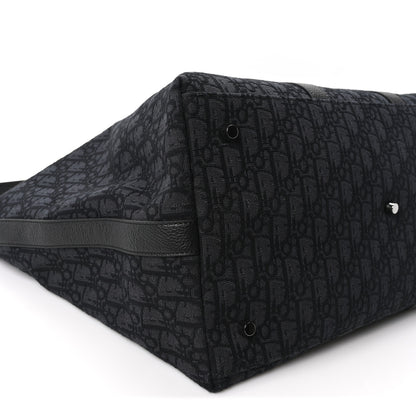 Christian Dior Maxi Oblique Jacquard Weekender 40 Black 9 of 10