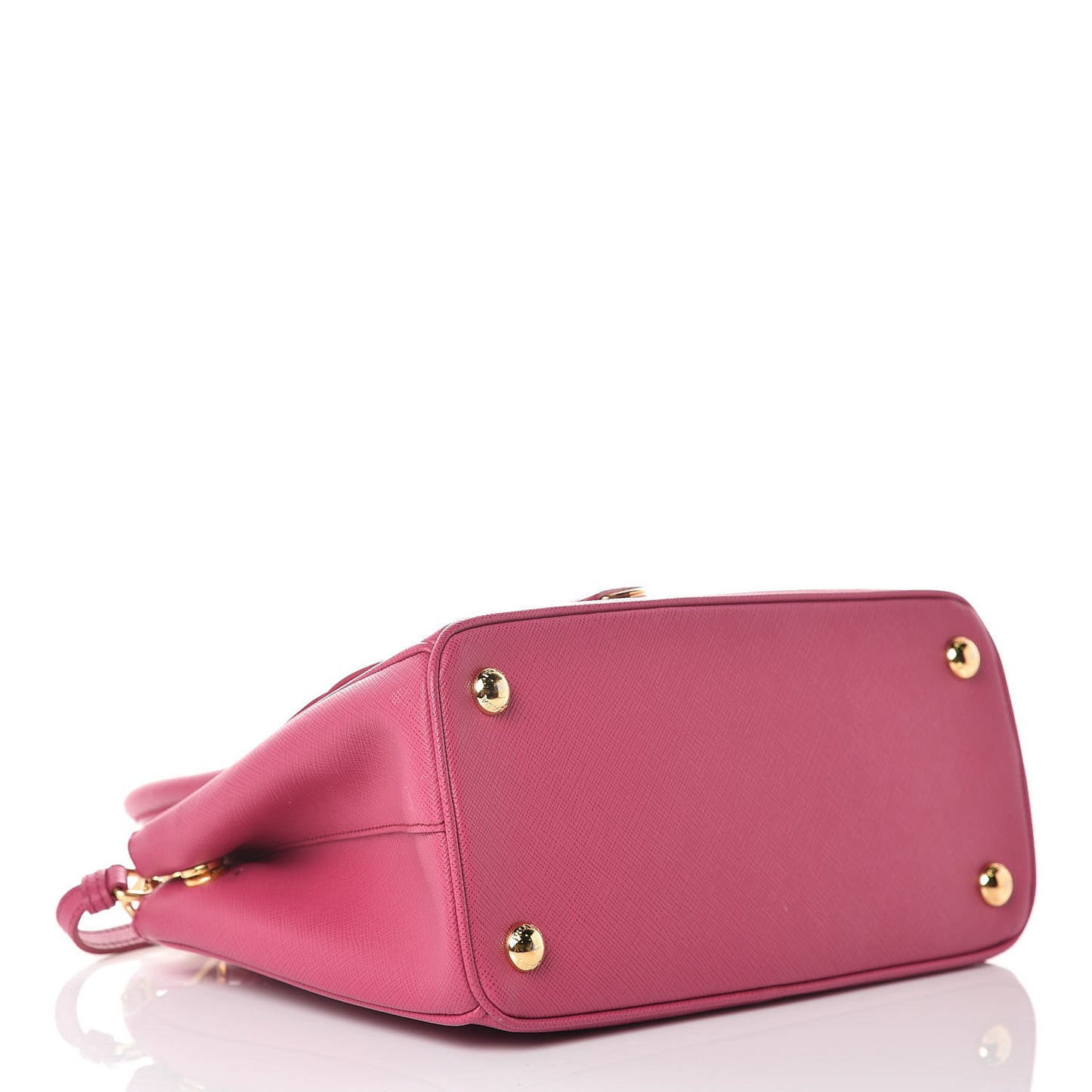 Saffiano Lux Small Galleria Double Zip Tote Fuxia
