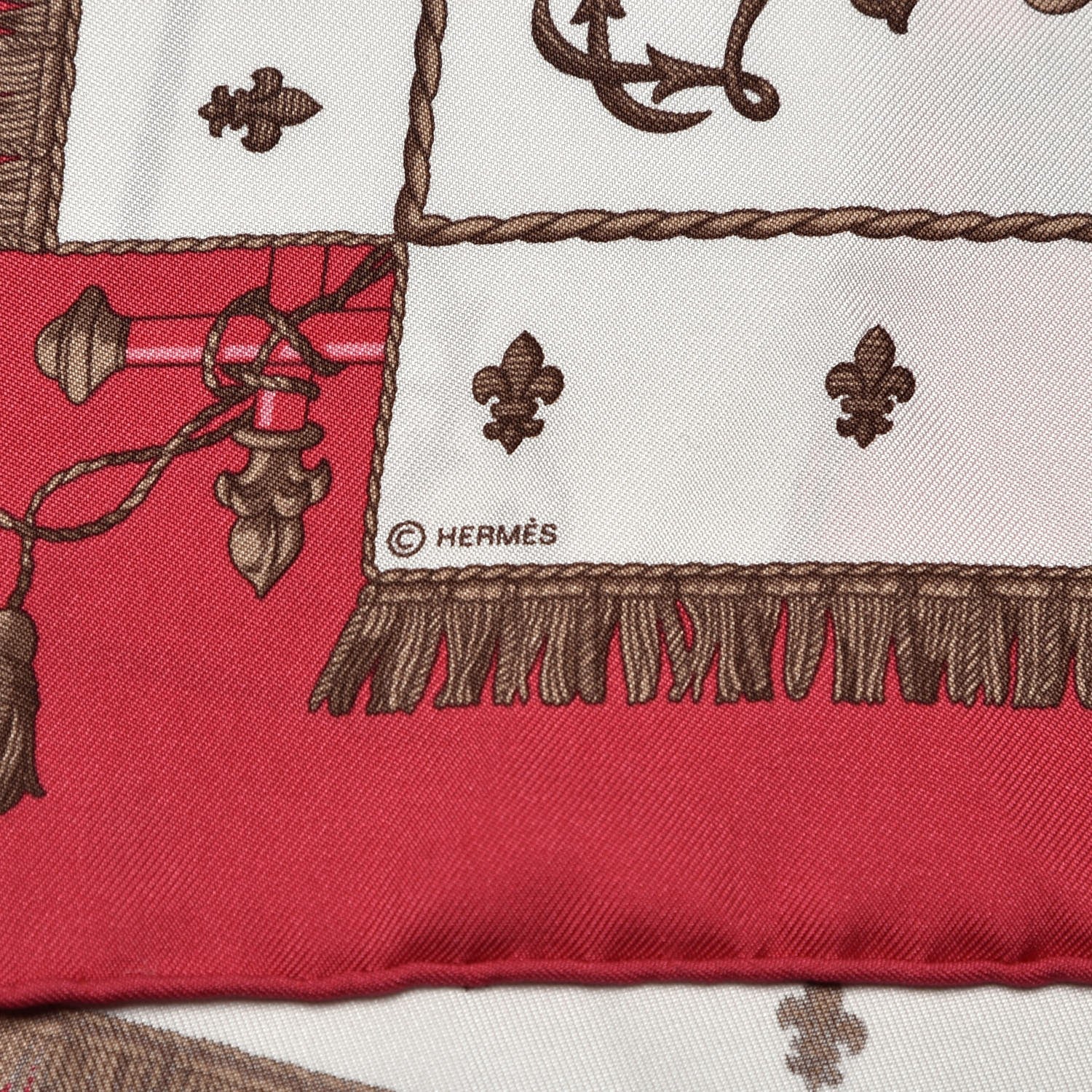 Hermes Silk Vue Du Carosse De La Galere La Reale Pocket Square Scarf 6 of 6