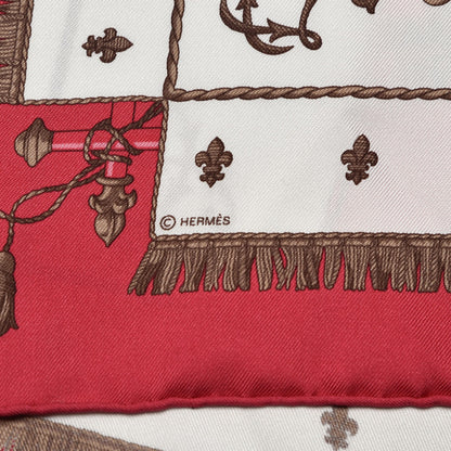 Hermes Silk Vue Du Carosse De La Galere La Reale Pocket Square Scarf 6 of 6