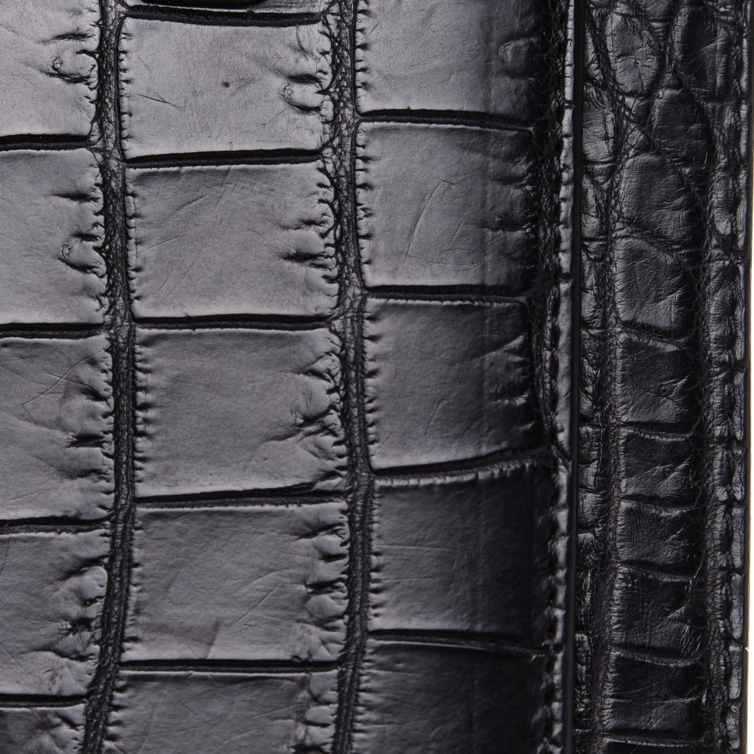 Balenciaga Crocodile Classic Hardware Papier Wand Clutch Black 12 of 12