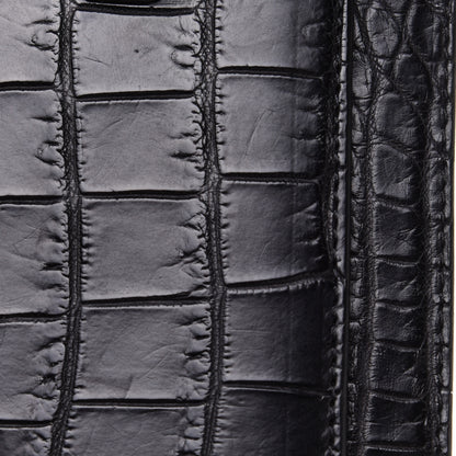 Balenciaga Crocodile Classic Hardware Papier Wand Clutch Black 12 of 12