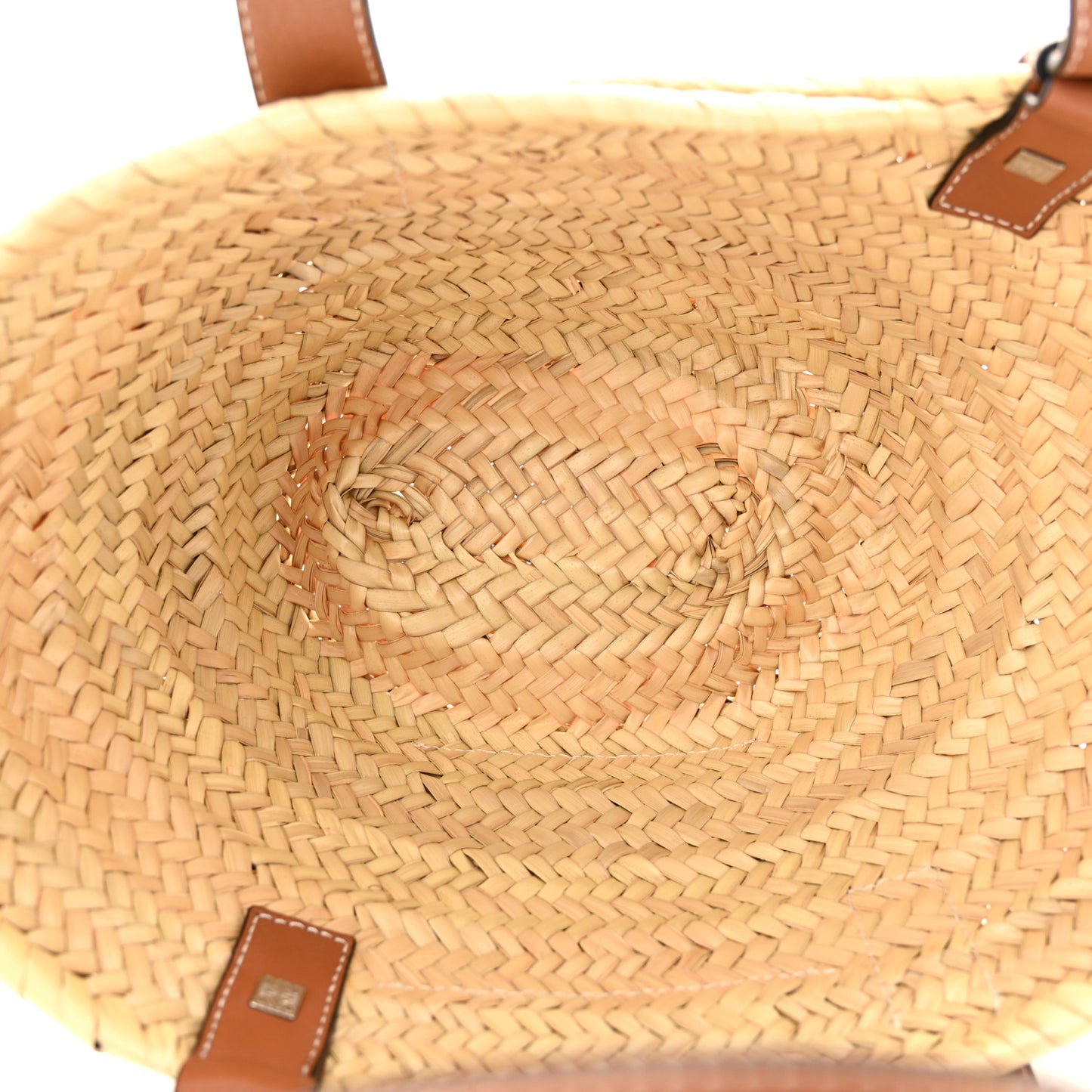 Raffia Small Basket Tote Bag Natural Tan