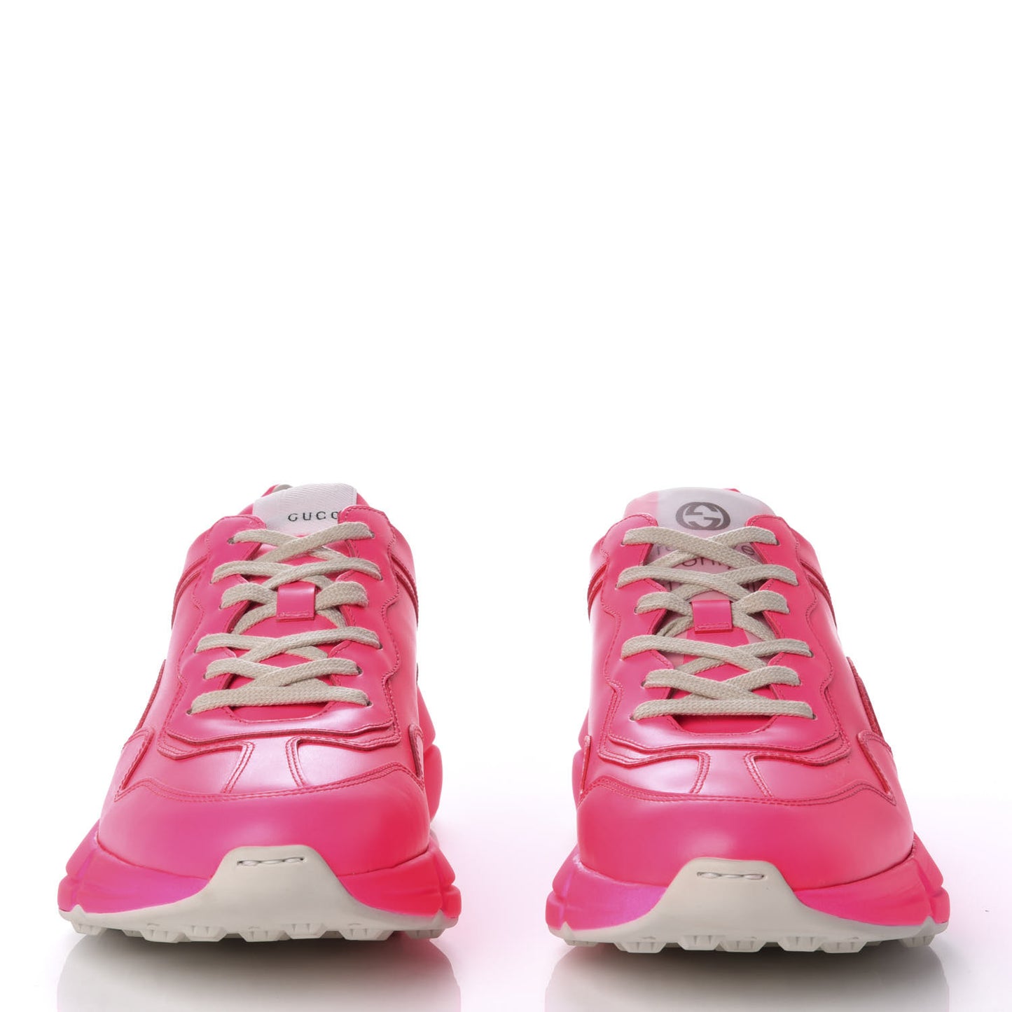Calfskin Mens Rhyton Sneakers 8 Fuxia Fluo