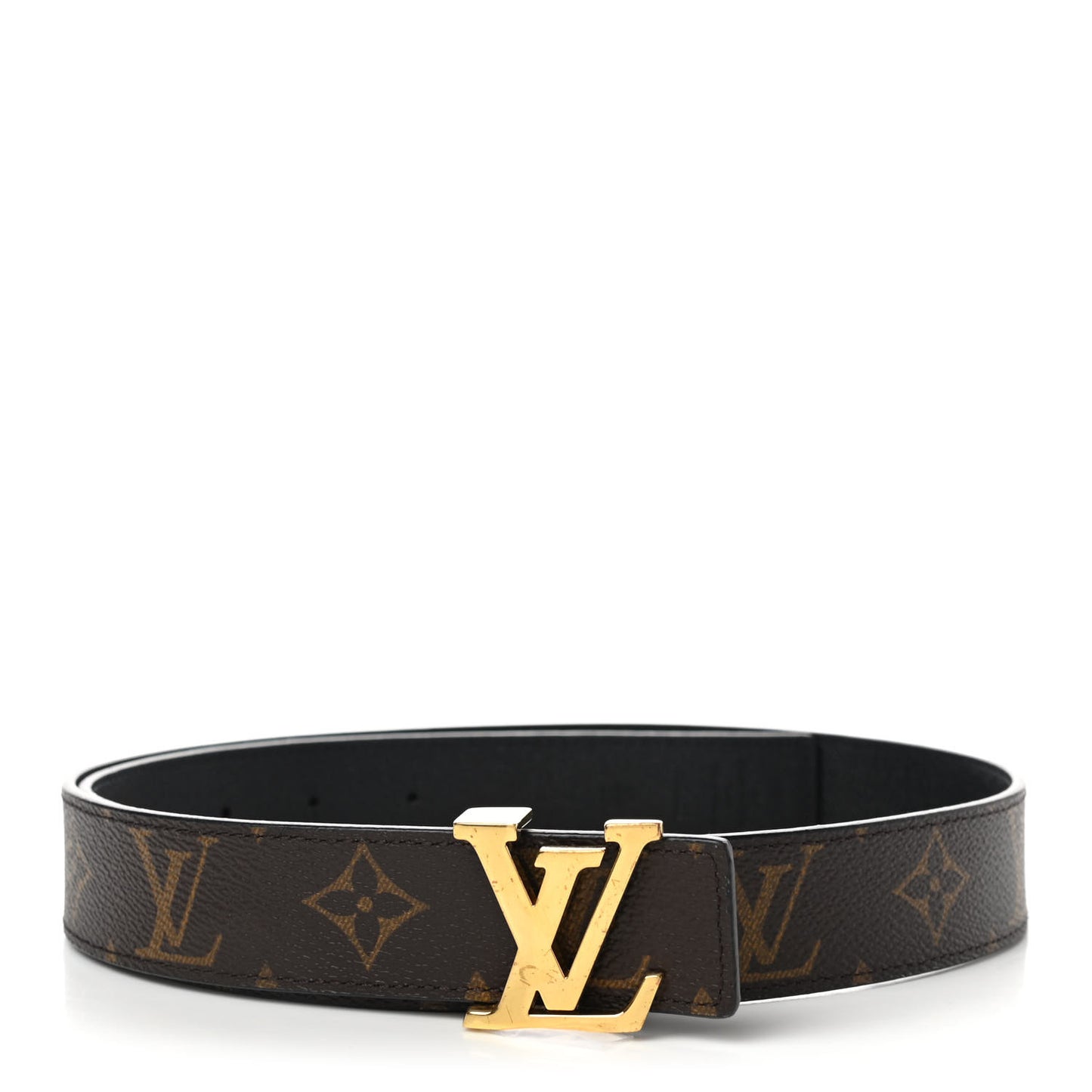 Calfskin Monogram 30mm LV Initiales Reversible Belt 80 32 Black