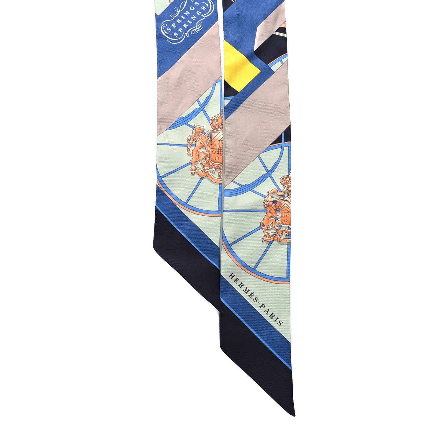 Silk Springs Springs Twilly Marine Vert Jaune