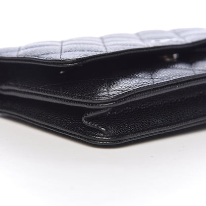 Chanel Caviar Quilted Wallet On Chain WOC Black 9 of 12