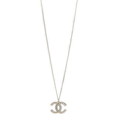 Chanel Pearl CC Pendant Necklace Gold 3 of 5