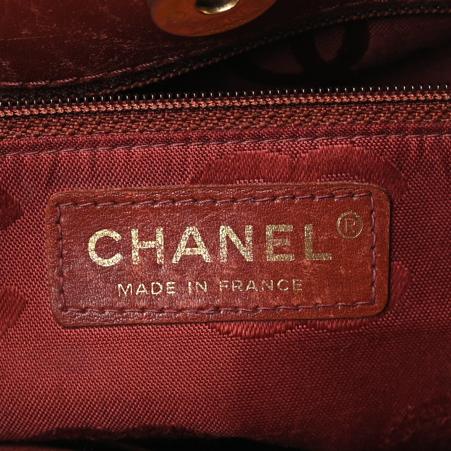 Chanel Calfskin Stitch Small Surpique Tote Brown 5 of 9