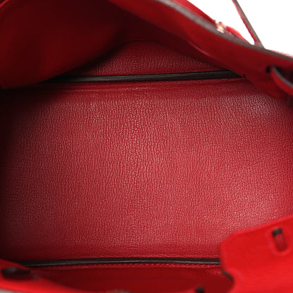 Hermes Taurillon Clemence Birkin 30 Rouge Casaque 5 of 12