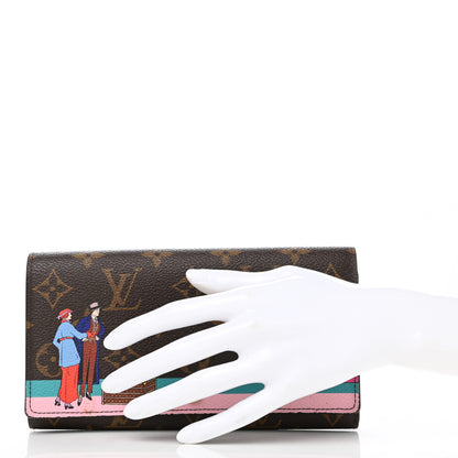 Louis Vuitton Monogram 2016 Christmas Animation Sarah Wallet Rose Ballerine 2 of 10