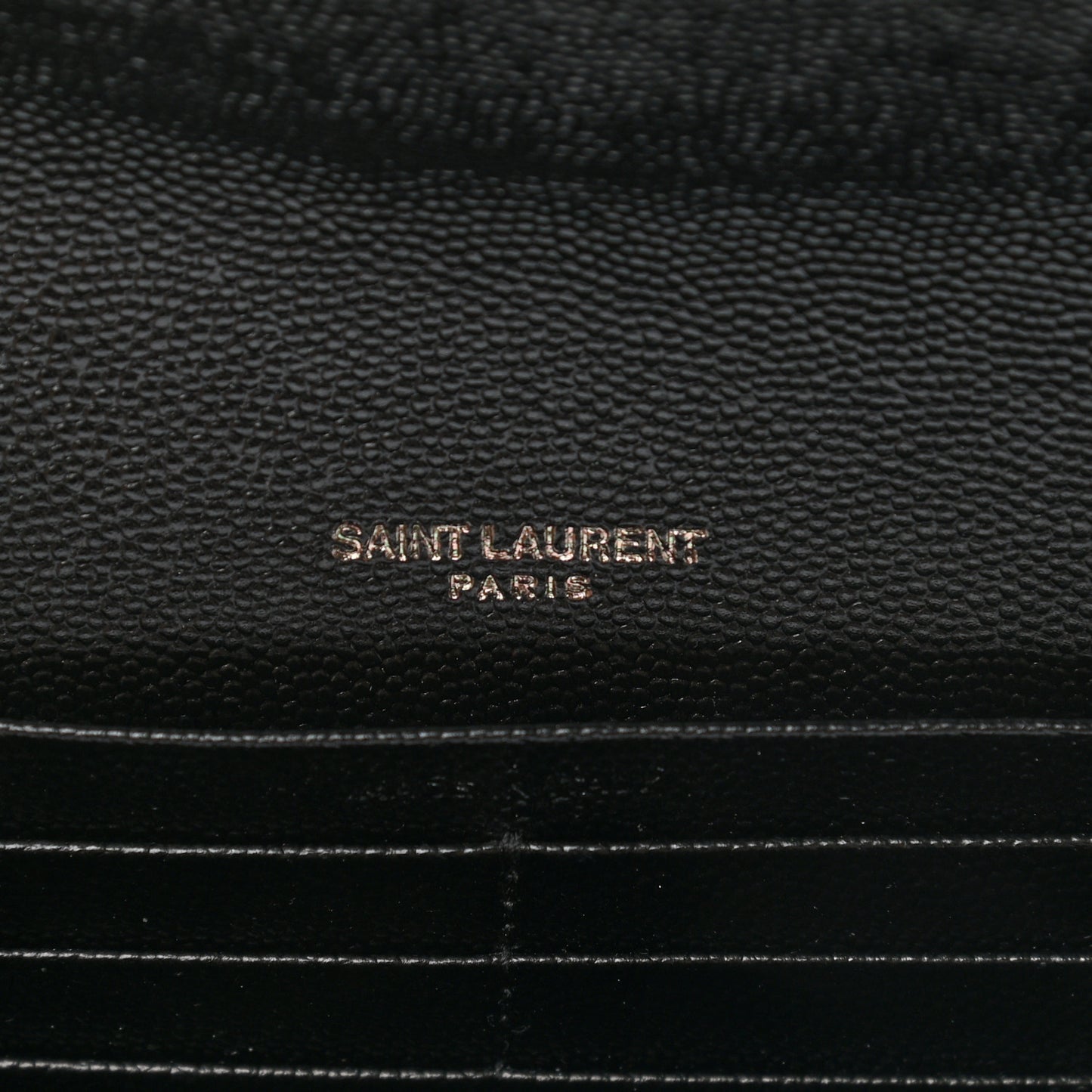 Grain De Poudre Matelasse Chevron Monogram Flap Wallet Black