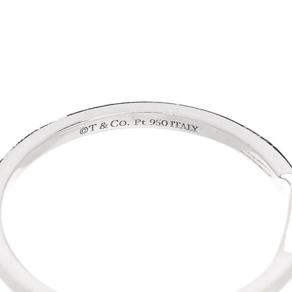 Tiffany Platinum V Band Ring 56 7.5 4 of 4