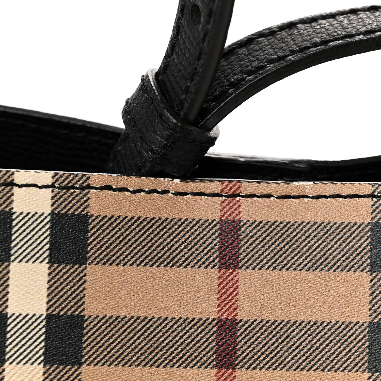 Burberry Haymarket Check Colours Small Lorne Bucket Crossbody Black 11 of 11