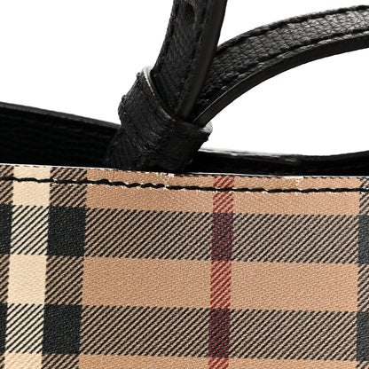 Burberry Haymarket Check Colours Small Lorne Bucket Crossbody Black 11 of 11