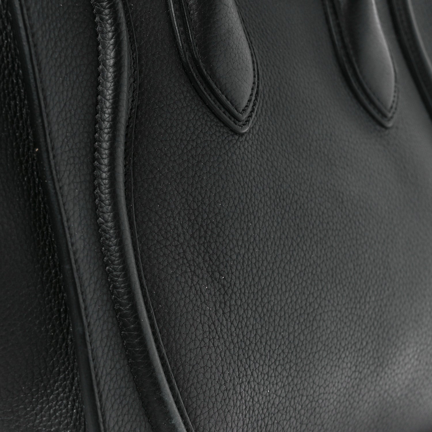 Celine Drummed Calfskin Micro Luggage Black 13 of 14