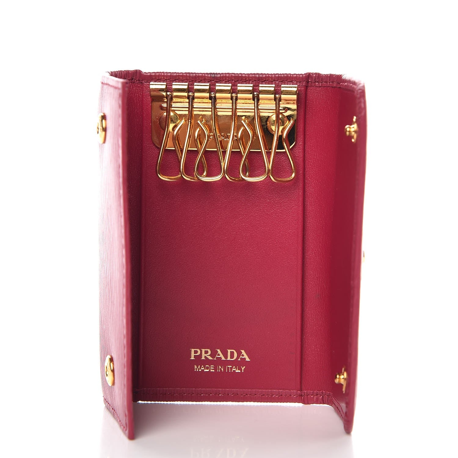 Prada Vitello Move Metal 6 Key Holder Ibisco 5 of 8