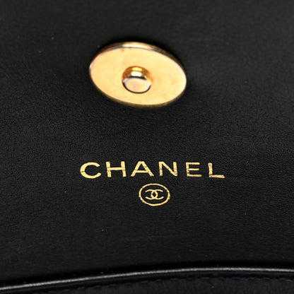 Chanel Patent Enamel Quilted Coco Hearts Clutch With Chain Black 6 of 11