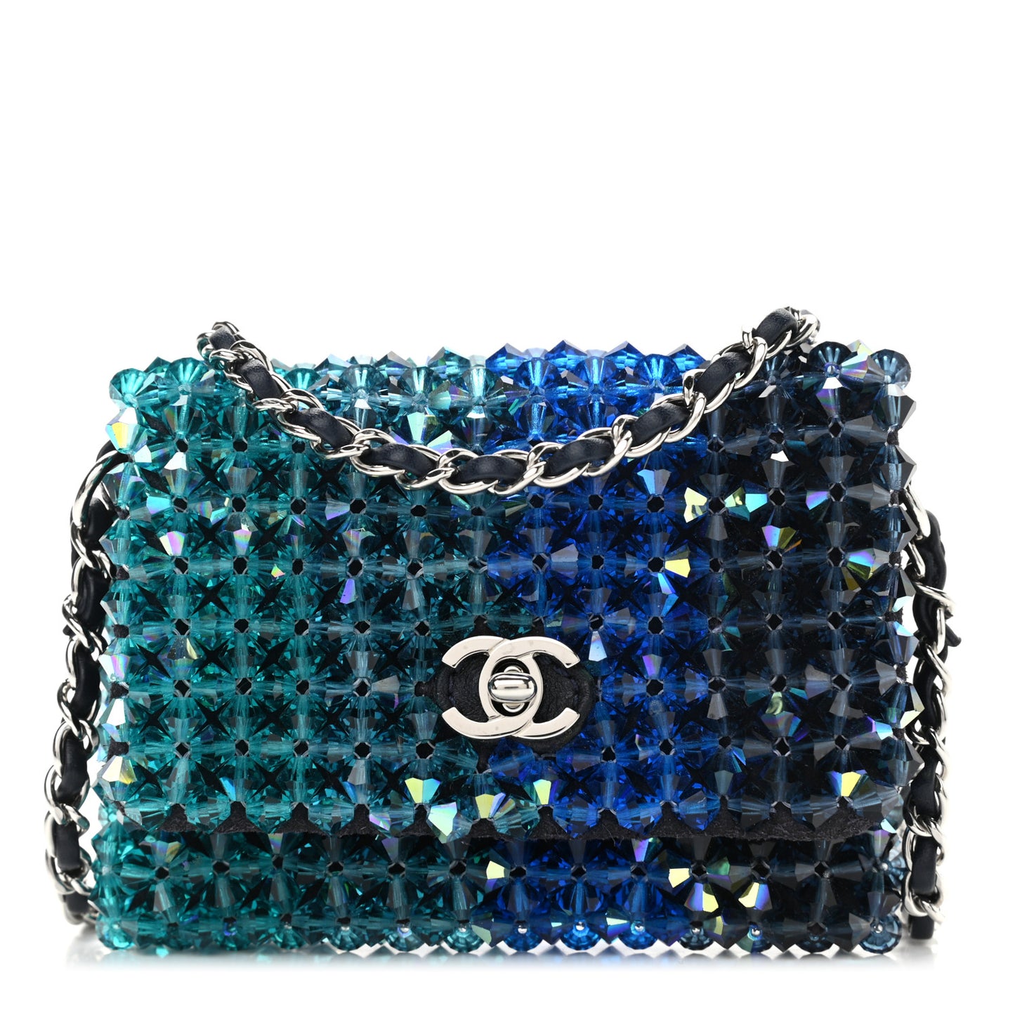 Crystal Mini Flap Blue Green