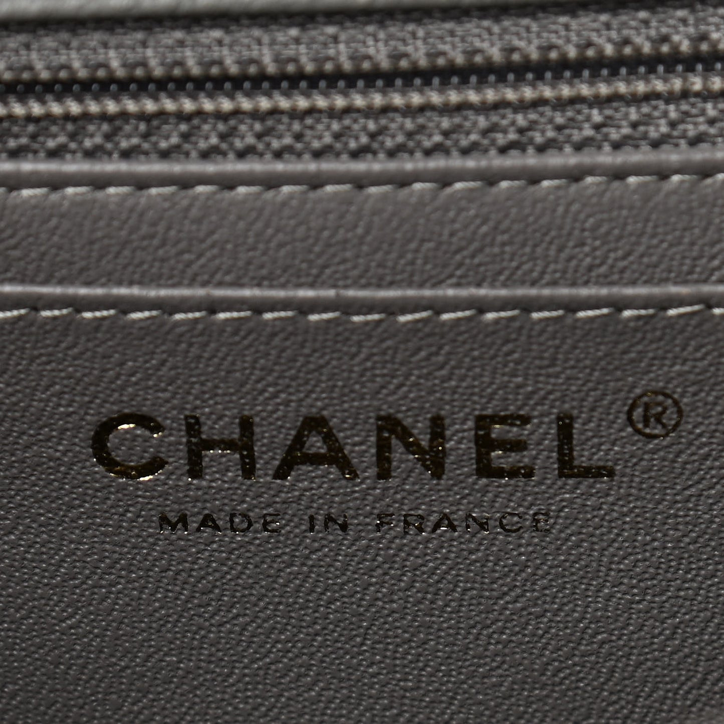 Caviar Quilted Jumbo Single Flap Grey