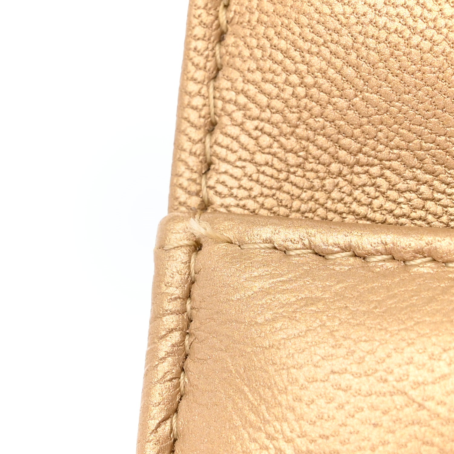 Chanel Metallic Goatskin Quilted Chanel 19 Wallet On Chain WOC Gold 15 of 18