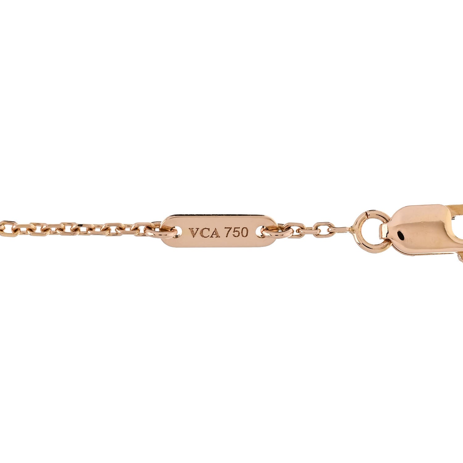 Van Cleef & Arpels 18K Rose Gold Carnelian Sweet Alhambra Bracelet 4 of 5