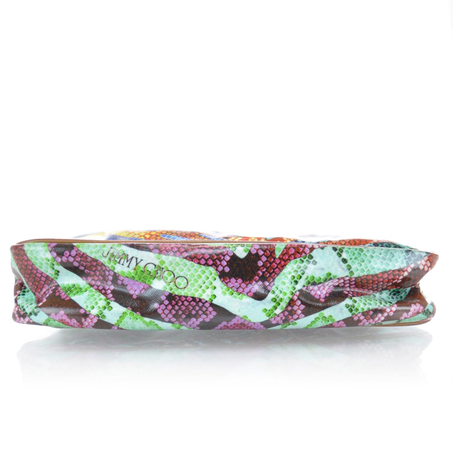 Glazed Canvas Exotic Print Clutch