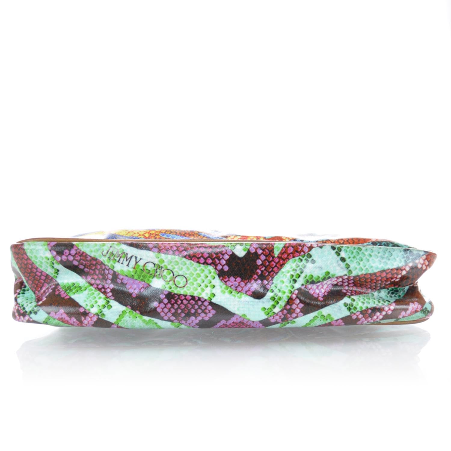 Jimmy Choo Glazed Canvas Exotic Print Clutch 5 of 11