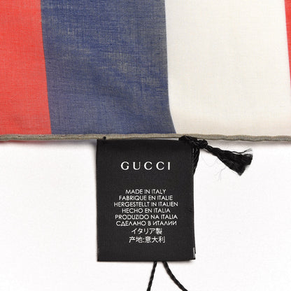 Gucci Cotton Mens Sylvie Logo Scarf Red 3 of 4