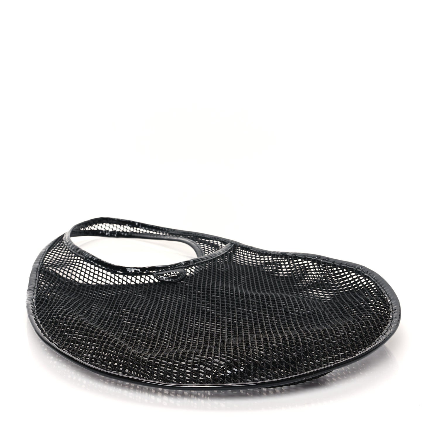 Fishnet Patent Calfskin Medium One Piece Bag Black