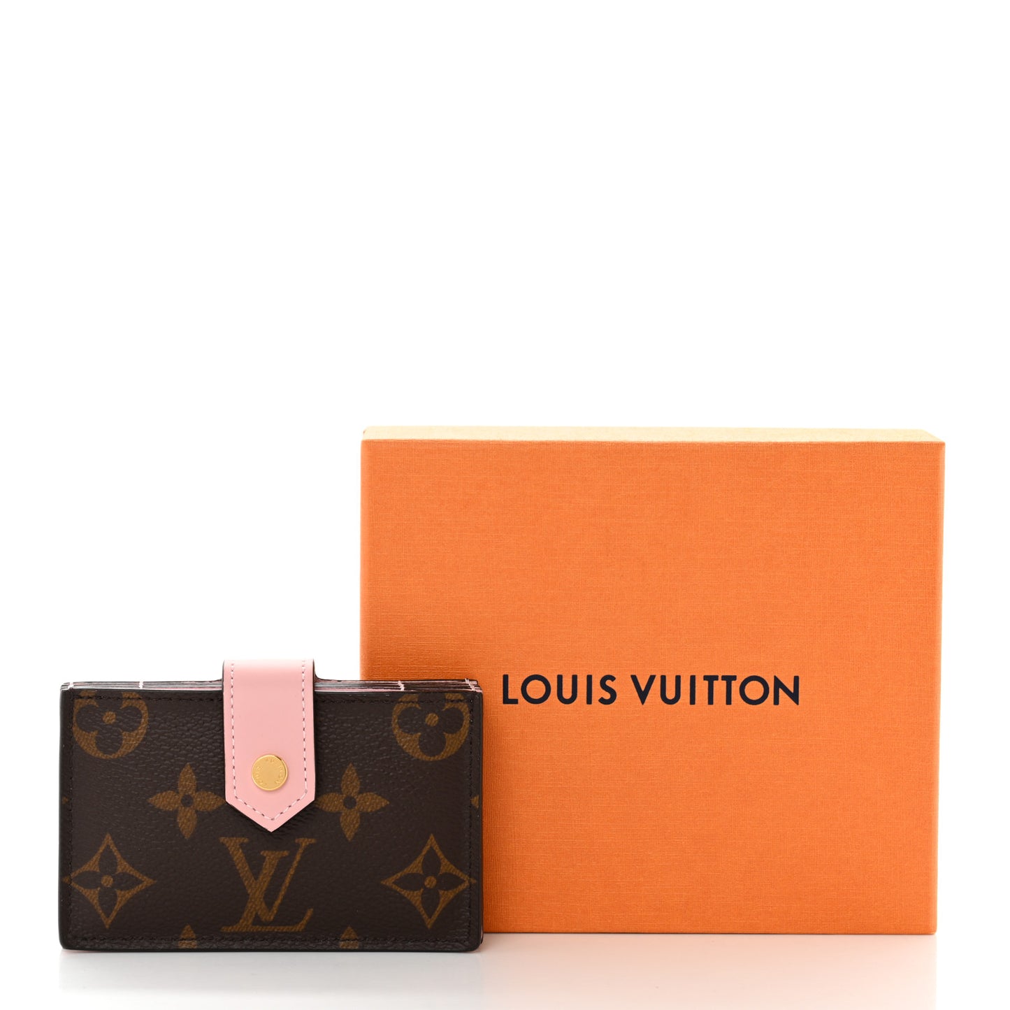 Monogram Gusset Card Holder Rose Ballerine