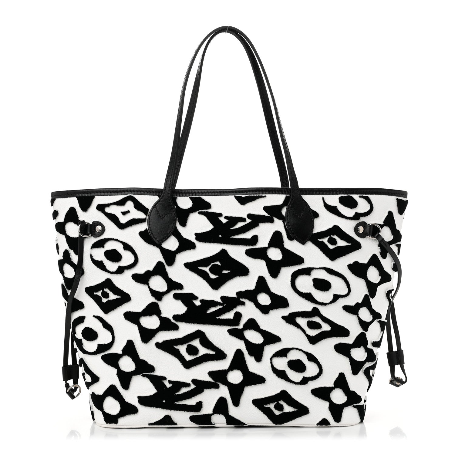 Louis Vuitton X UF Tufted Monogram Neverfull MM Black White 1 of 11