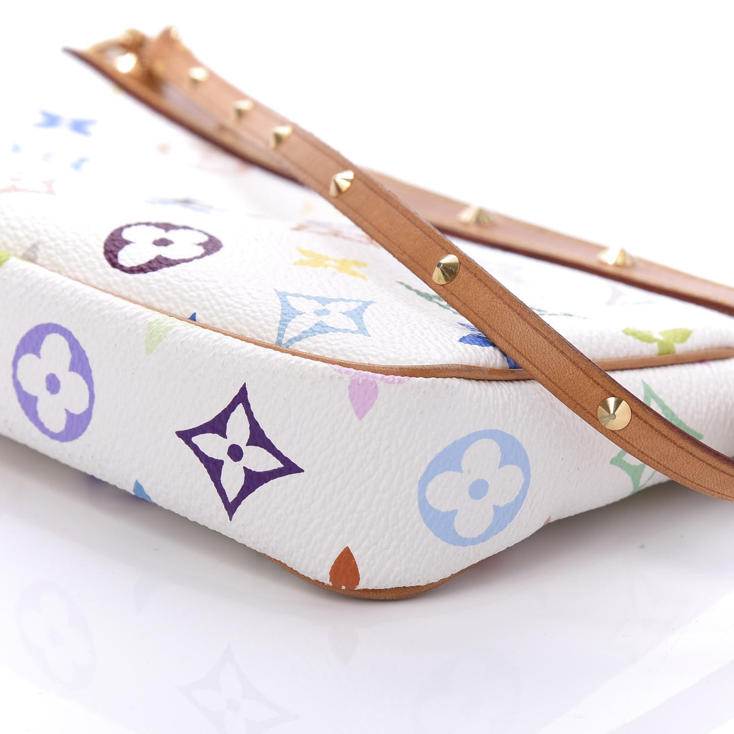Monogram Multicolor Pochette Accessories White