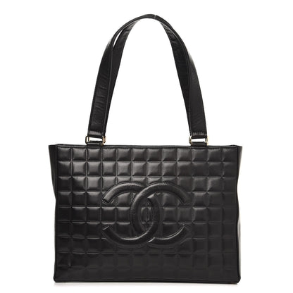 Chanel Lambskin Quilted Chocolate Bar Tote Black 1 of 12