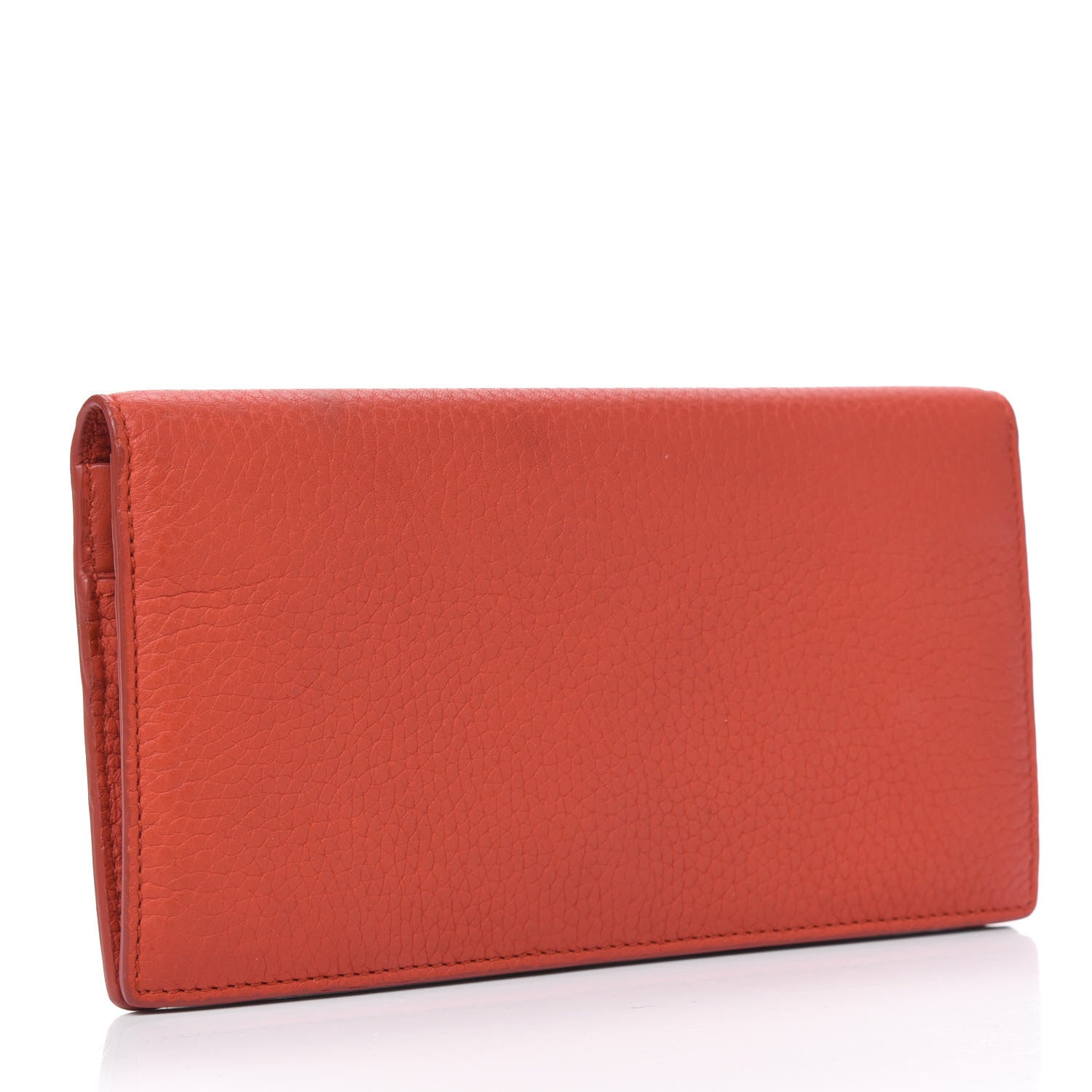 Burberry Calfskin Hastings Continental Wallet Orange 2 of 7