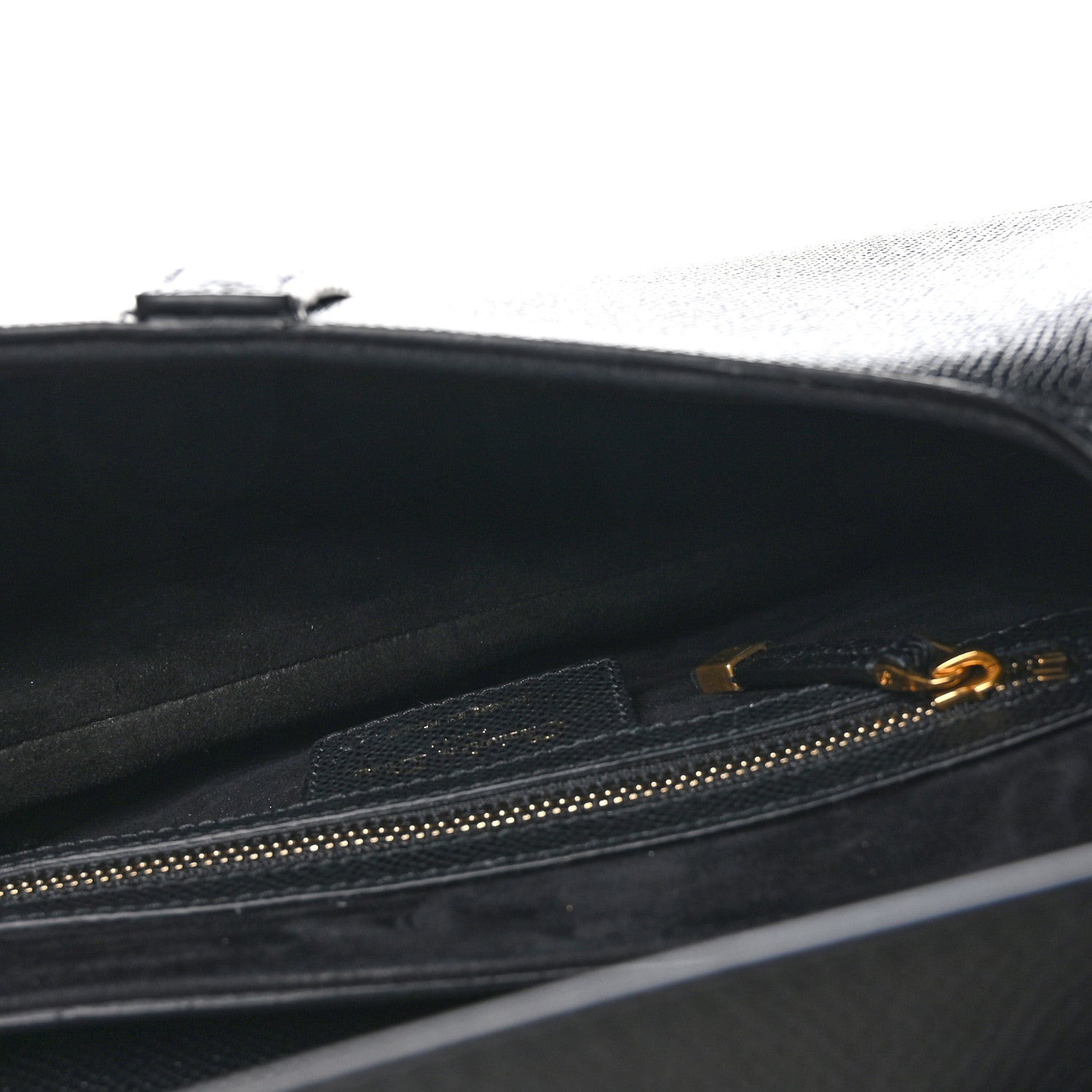 Christian Dior Grained Calfskin Saddle Bag With Strap Black 6 of 10