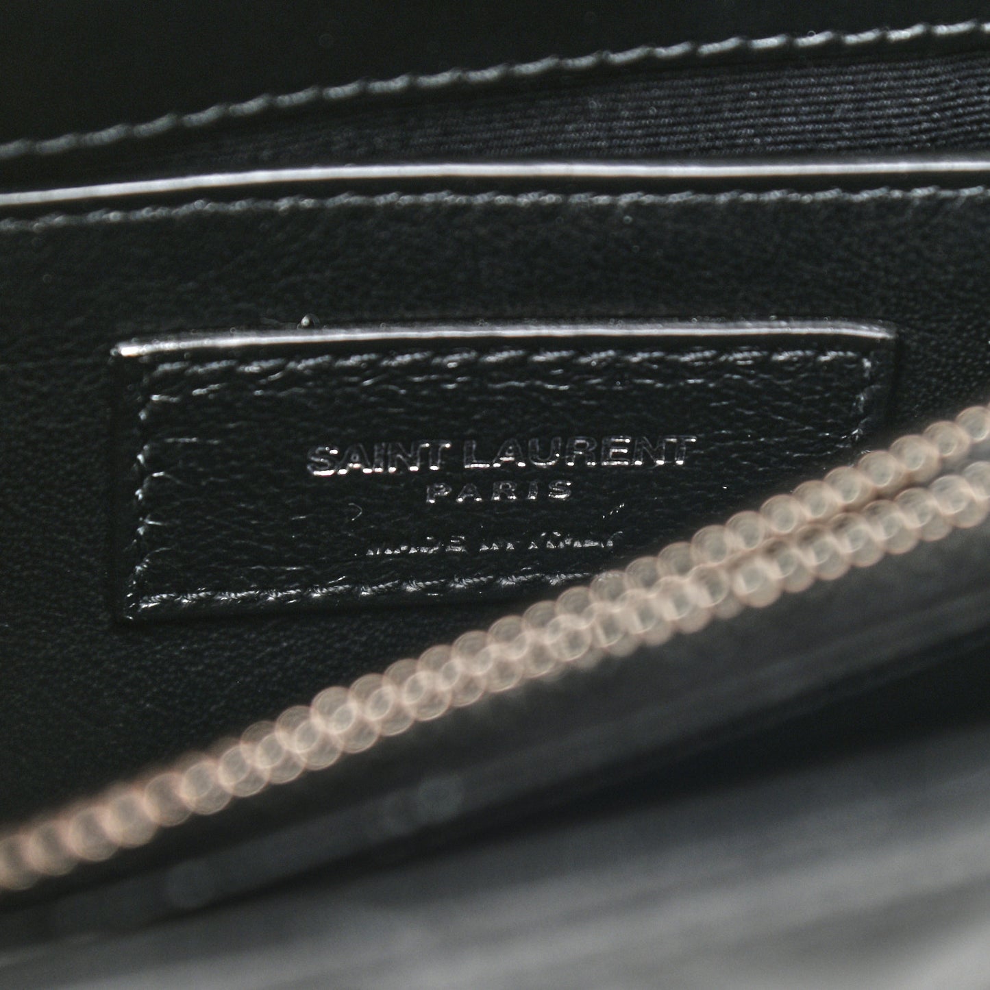 Calfskin Y Quilted Monogram Small Loulou Chain Satchel Black