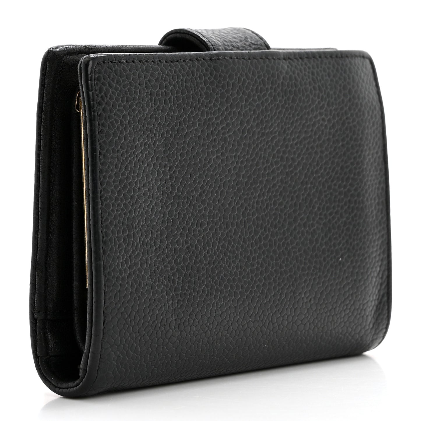 Caviar Timeless CC Compact French Wallet Black