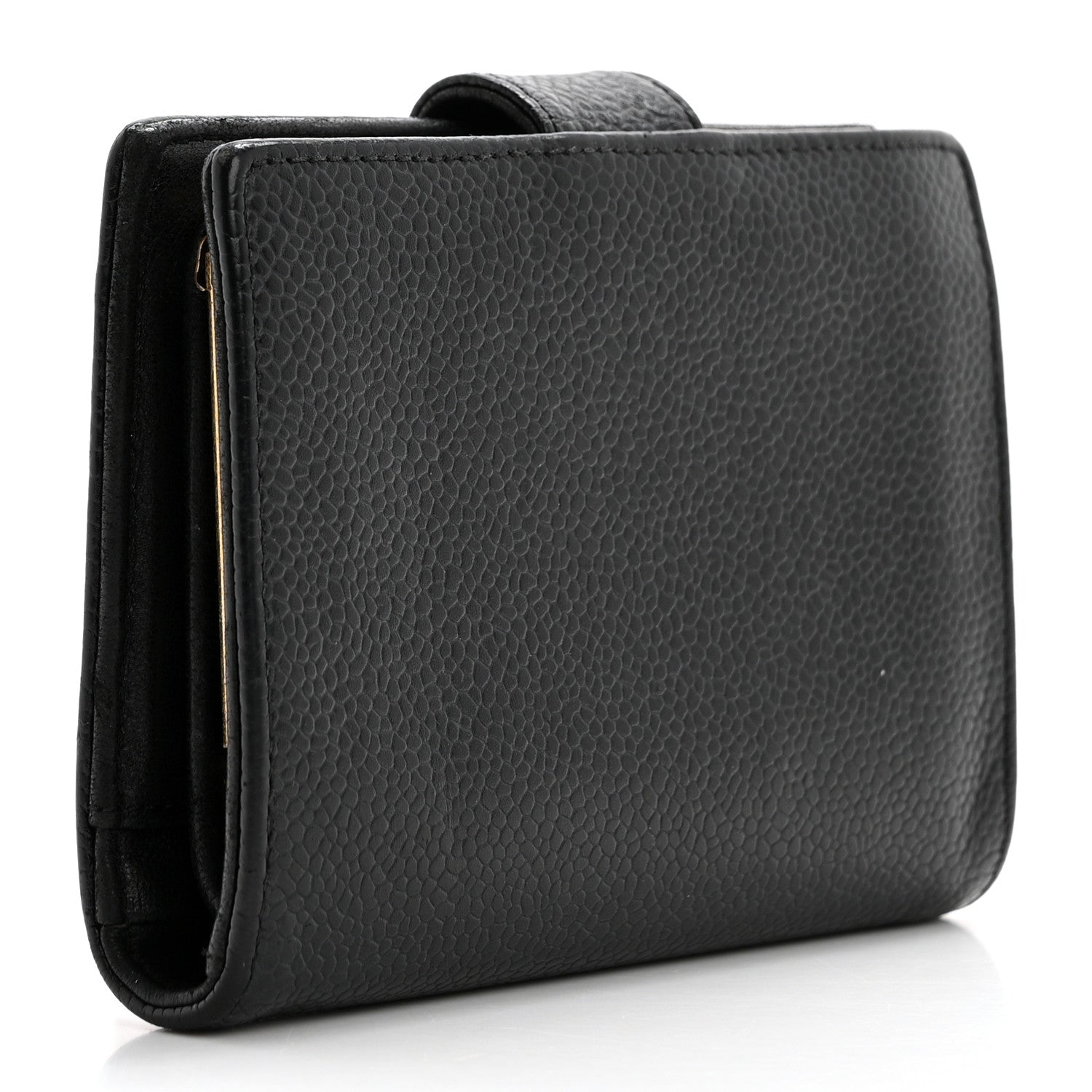 Chanel Caviar Timeless CC Compact French Wallet Black 3 of 15