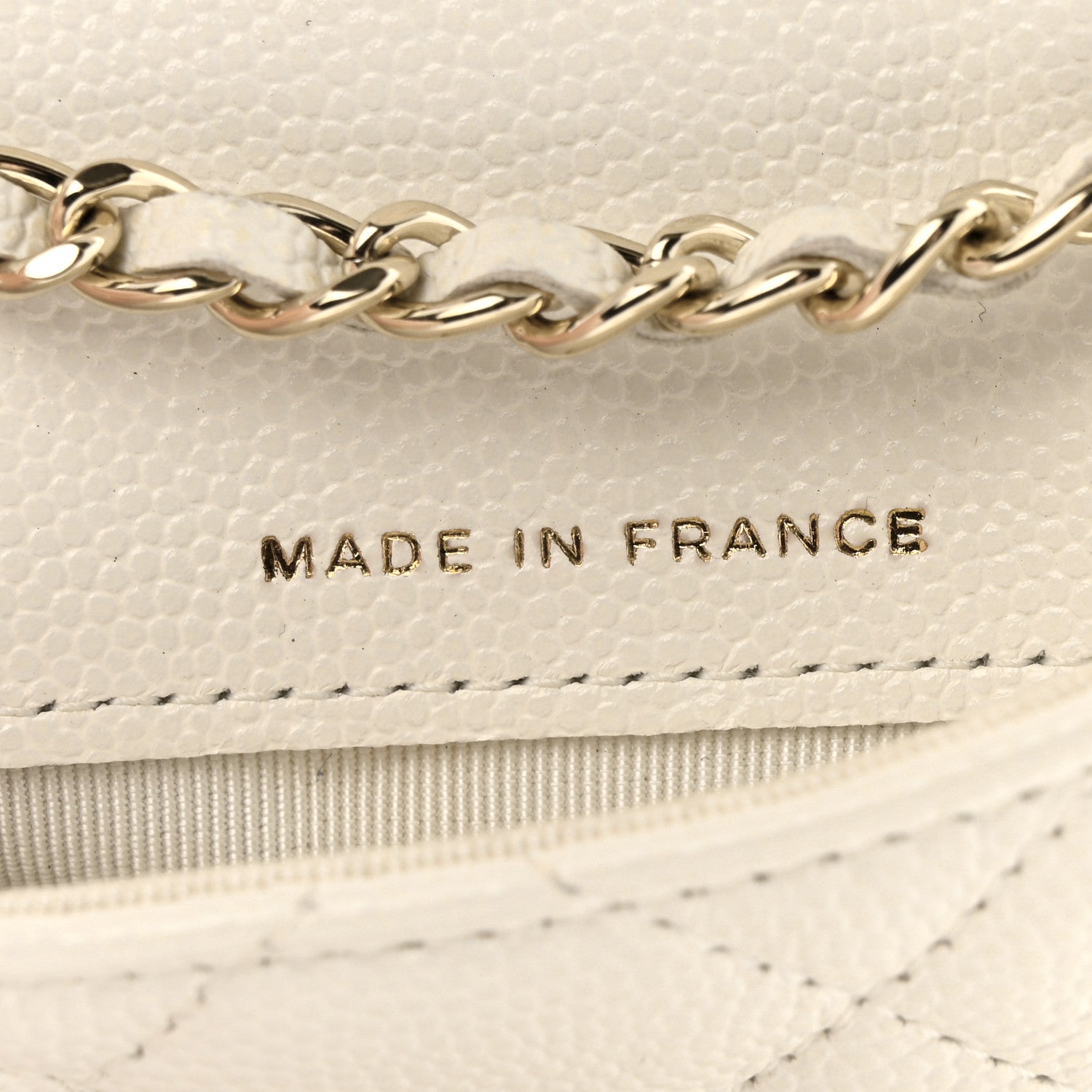 Chanel Caviar Quilted Mini Chain Belt Bag White 7 of 13