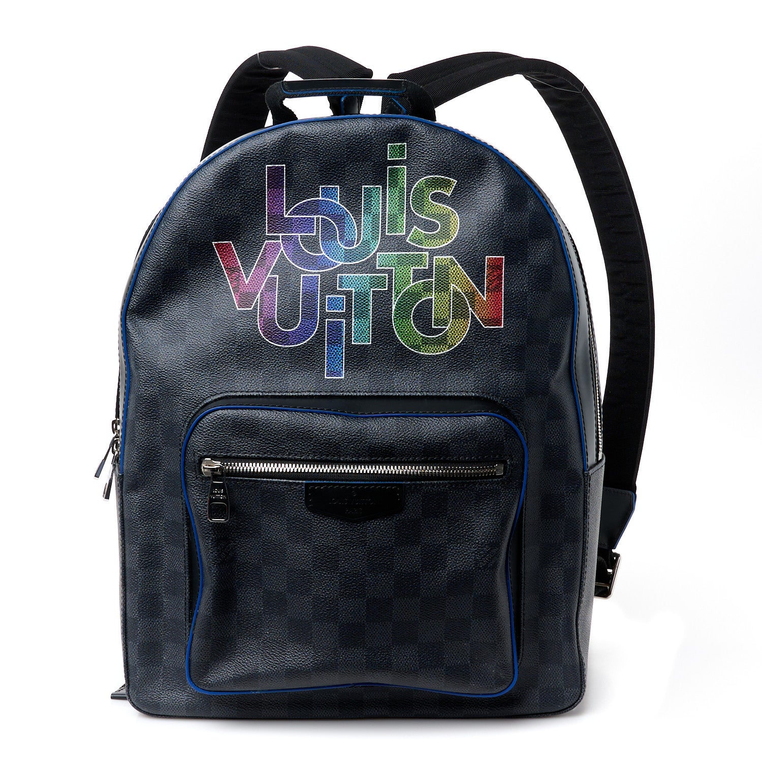 Louis Vuitton Damier Graphite Logo Josh Backpack Blue Multicolor 1 of 11