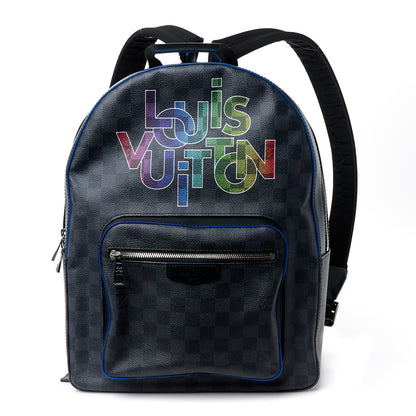Louis Vuitton Damier Graphite Logo Josh Backpack Blue Multicolor 1 of 11