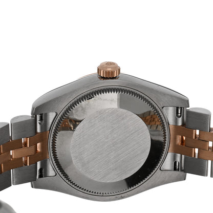Rolex Stainless Steel 18K Everose Gold 31mm Oyster Perpetual Datejust Watch White Roman 178271 4 of 5