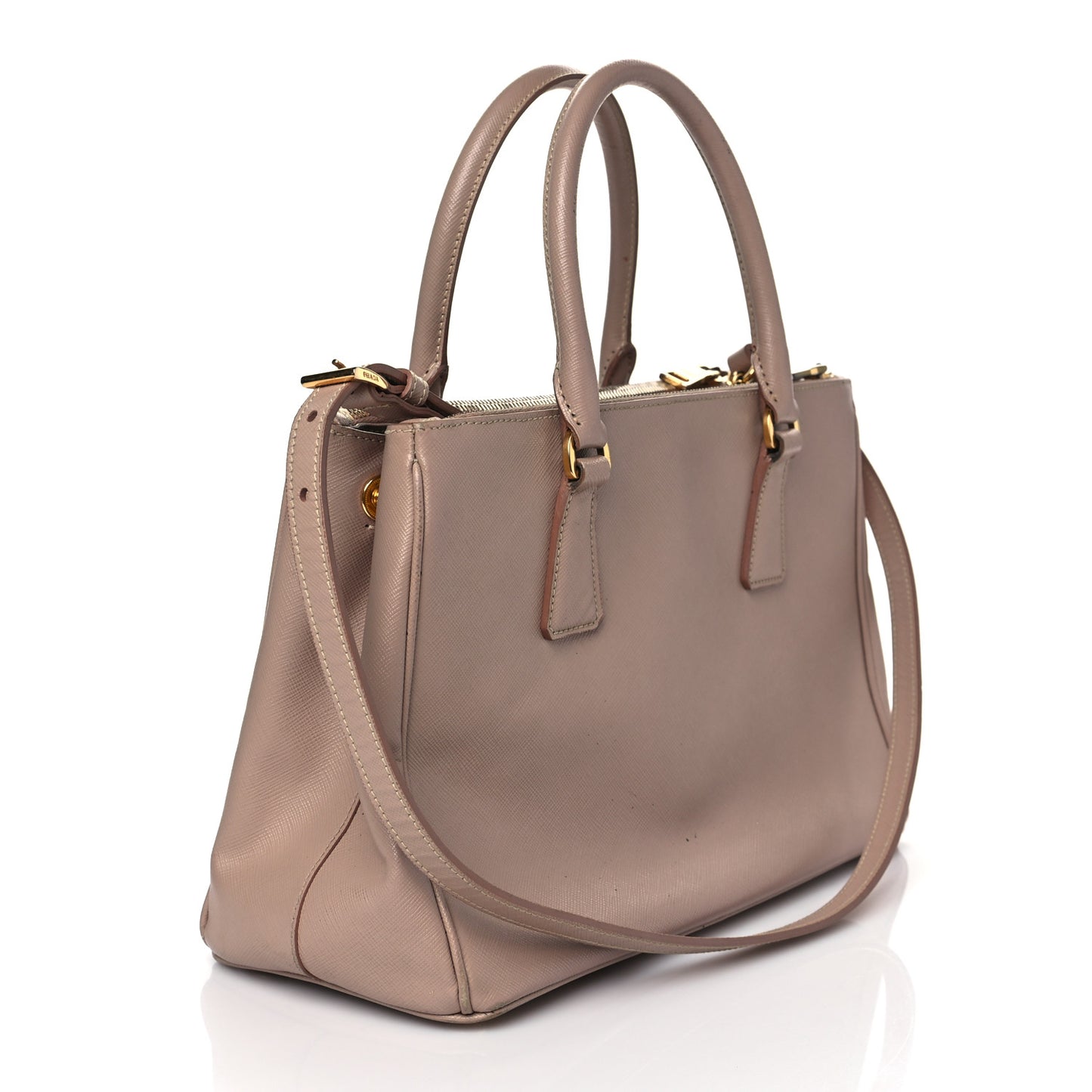 Saffiano Small Galleria Double Zip Tote Cammeo
