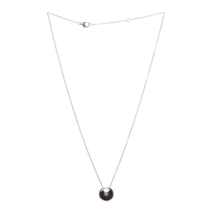 Cartier 18K Pink Gold Diamond Black Onyx XS Amulette de Cartier Pendant Necklace 3 of 6