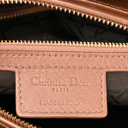 Christian Dior Metallic Lambskin Cannage Medium Lady Dior Bronze 5 of 10