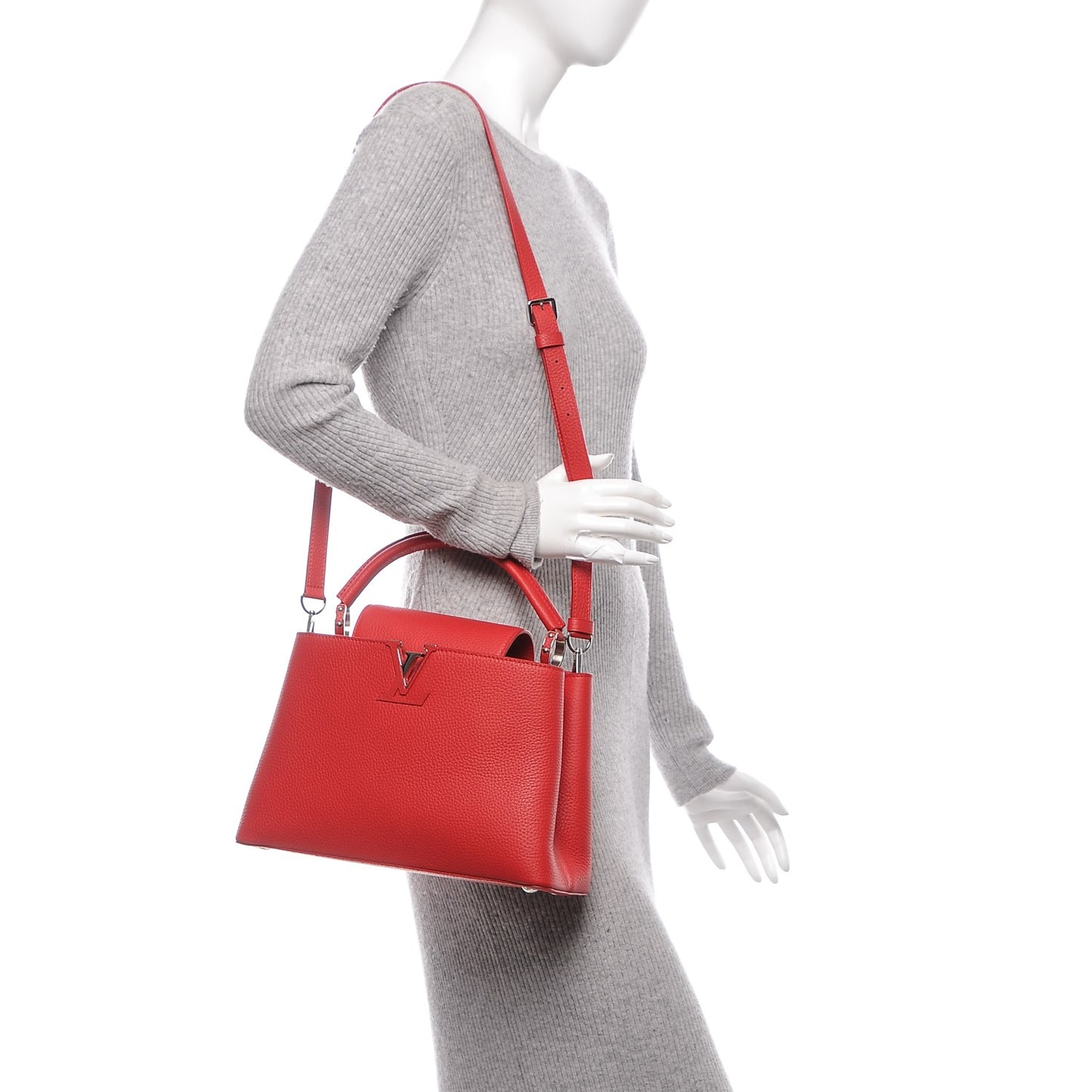 Taurillon Capucines PM Rubis