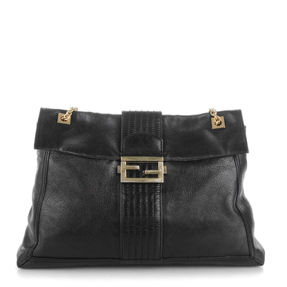 Fendi Calfskin Maxi Baguette Black 1 of 9
