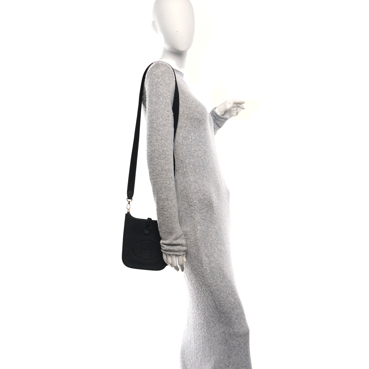 Hermes Taurillon Clemence Evelyne TPM Black 3 of 21
